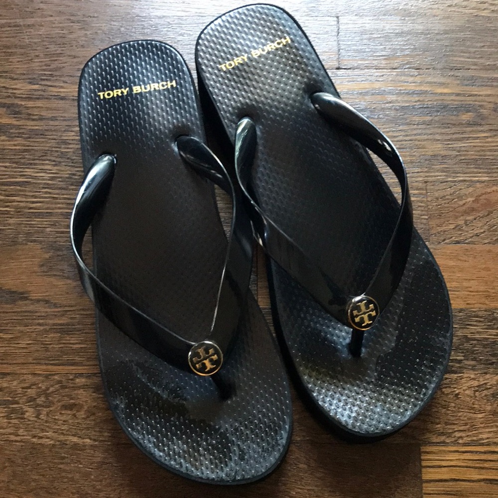 Tory Burch Women's Cutout Wedge Flip Flops